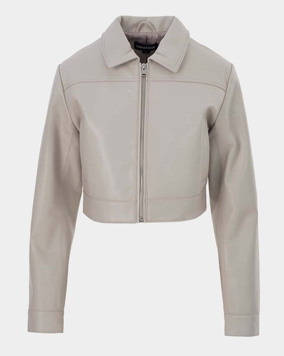Damiana Relaxed Leather Shirt Jacket